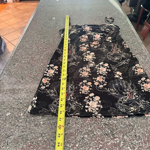 Urban Outfitters Dragon Print Black and Gold Dress Adjustable Straps Bodycon - Picture 11 of 14